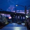 夕暮れの漁港