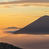 朝の岩手山。