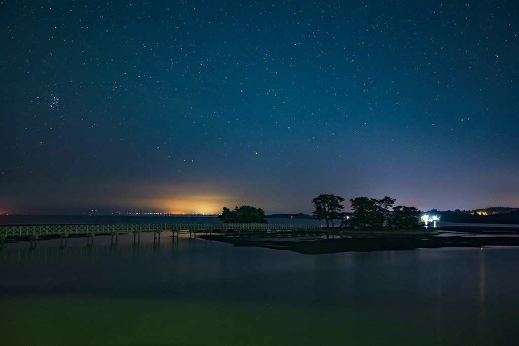 夜の海岸