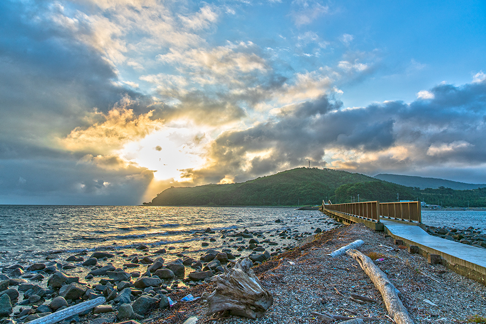 朝の海岸