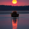 朝陽と舟