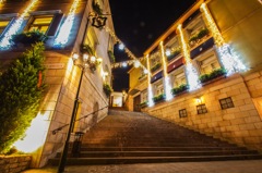 結婚式場のイルミ