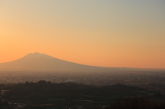 岩木山の夕景