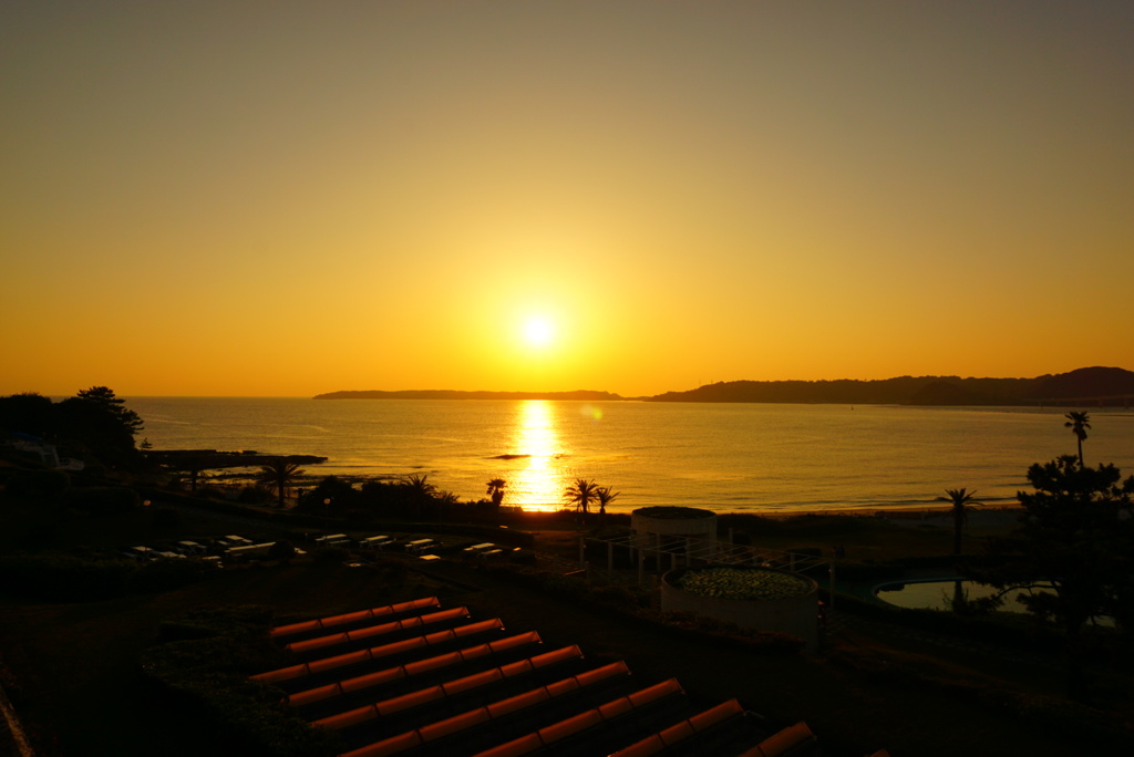 夕日