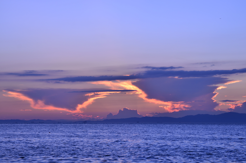 蒼海の落陽