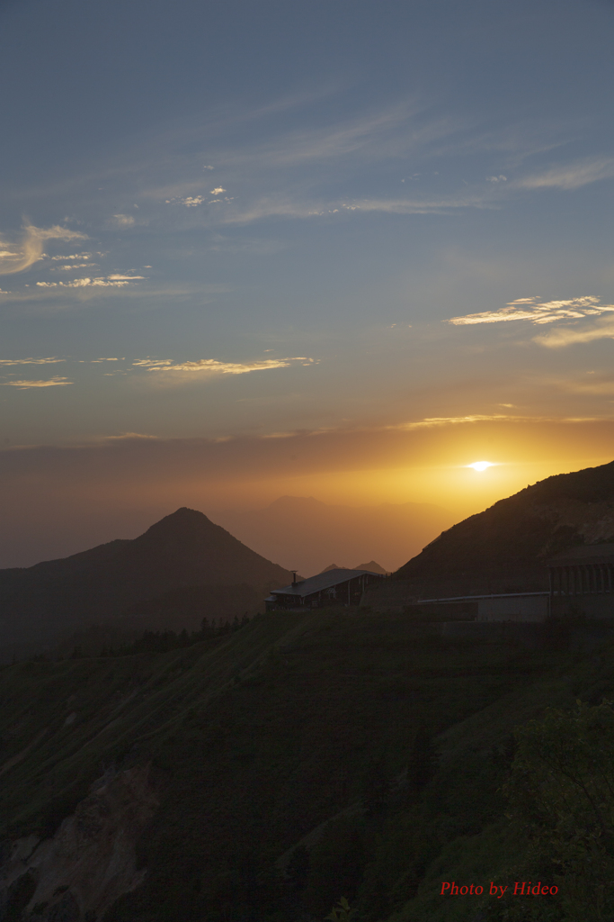 志賀高原　横手の夕陽
