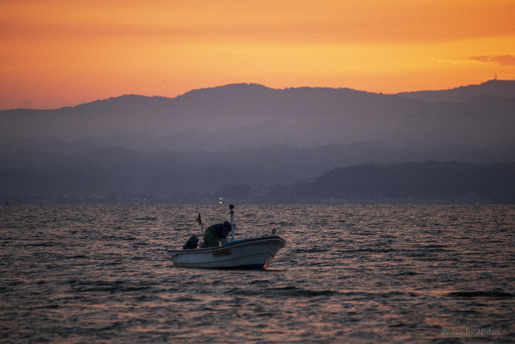 宍道湖の夜明け