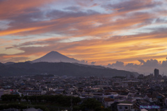 朝焼け(富士山）