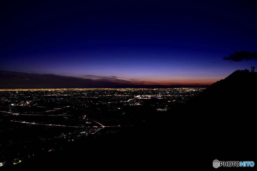 筑波山　夜景