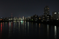 夜の高知 鏡川