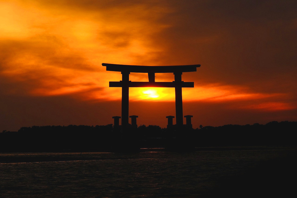 舞阪の夕日１