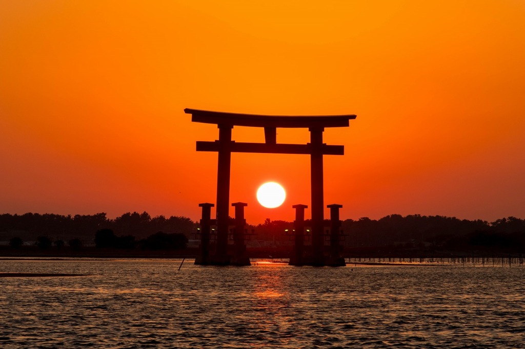 弁天島の夕日