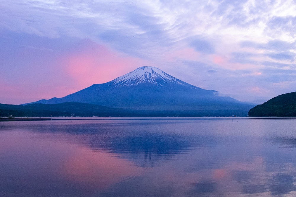 夕暮れの富士