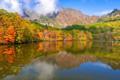 紅葉の鏡池（１）
