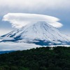 富士山と傘雲