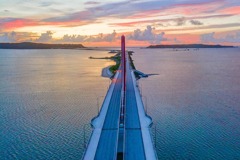 海中道路の夜明け（２）