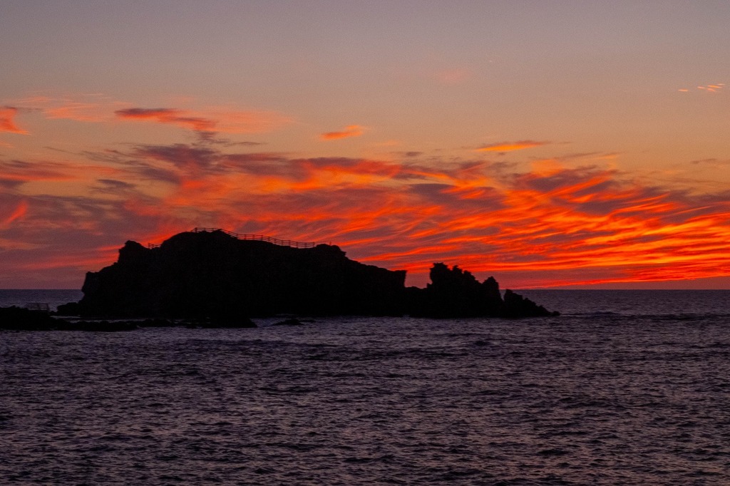 行合先海岸の夕日（３）