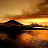 山中湖の夕日