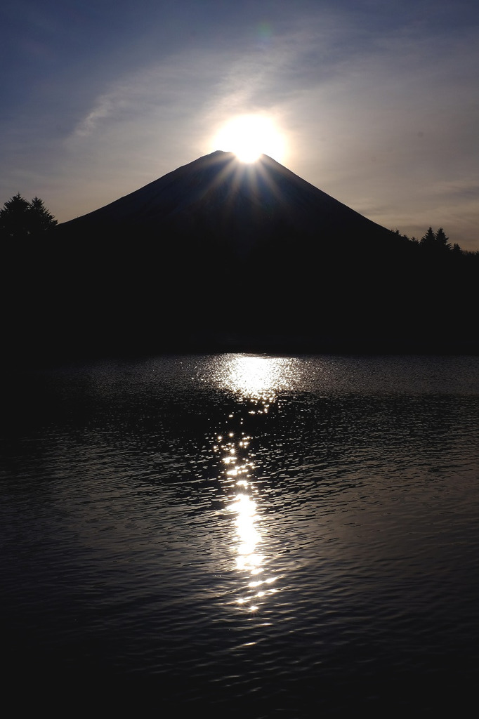 竜神池の日の出