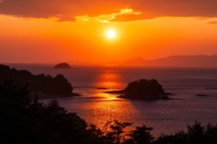 熊本の夕日
