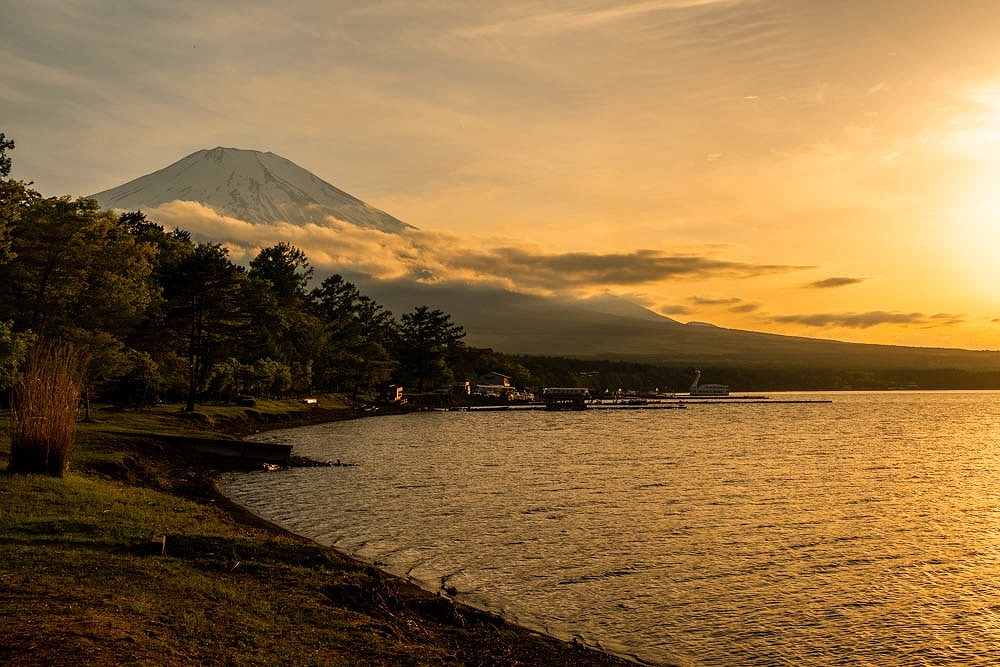 山中湖の夕日（１）