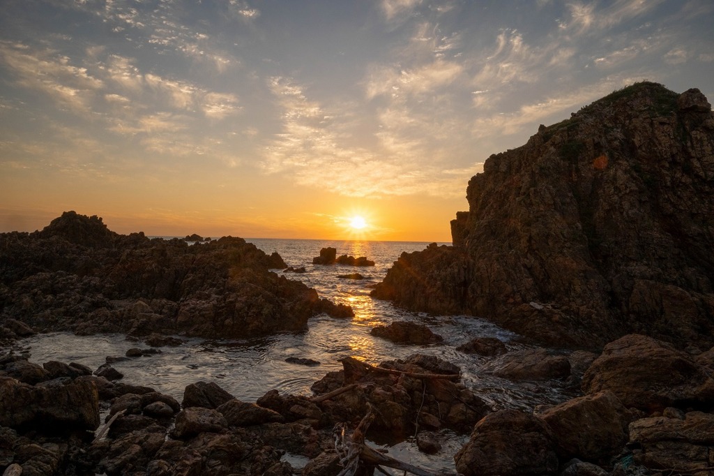 行合先海岸の夕日（４）