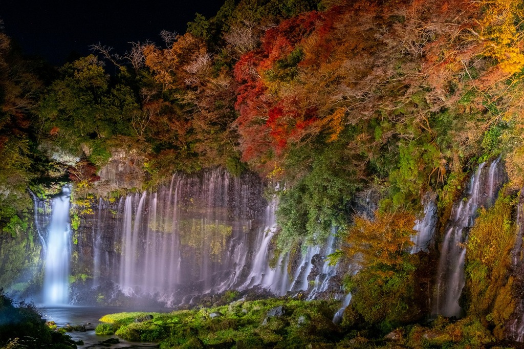 紅葉の白糸の滝（５）