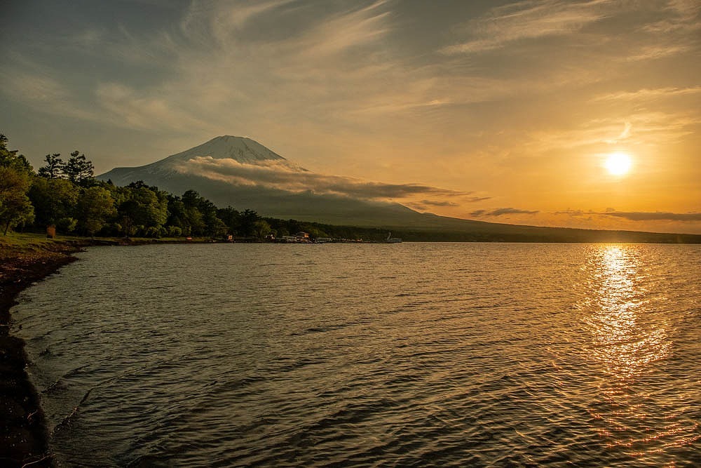 山中湖の夕日（２）