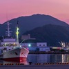 日の出前の焼津港