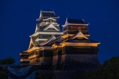 夕暮れの熊本城
