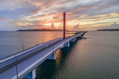 海中道路の夜明け（４）