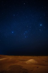 砂漠の星空