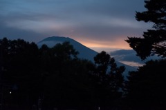富士山の夕暮れ