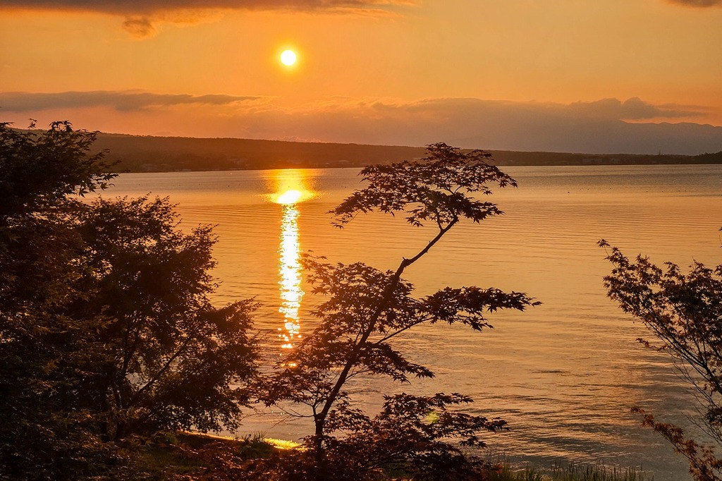 山中湖の夕日（１）