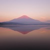 山中湖の朝日