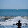 初夏　海岸　まだ冷い・・・