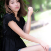 公園　ポートレート　一息ついて・・・
