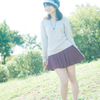 やわらかな秋　ポートレート　まぶしい秋の日
