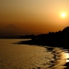 早春　稲村ヶ崎　夕陽