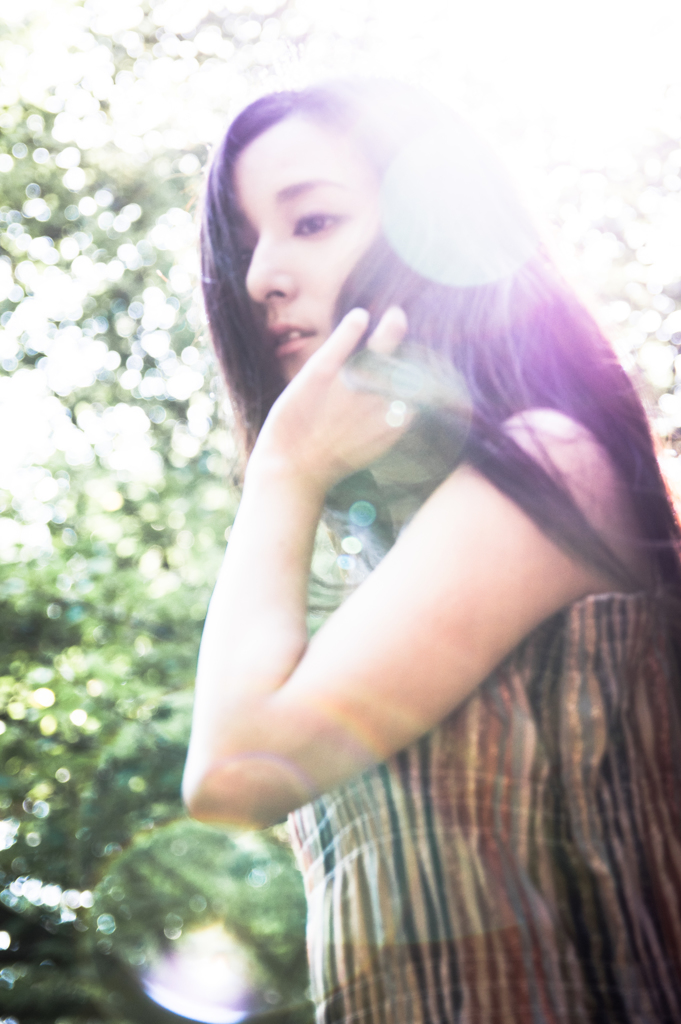 ポートレート　セオリー外し　光飛沫