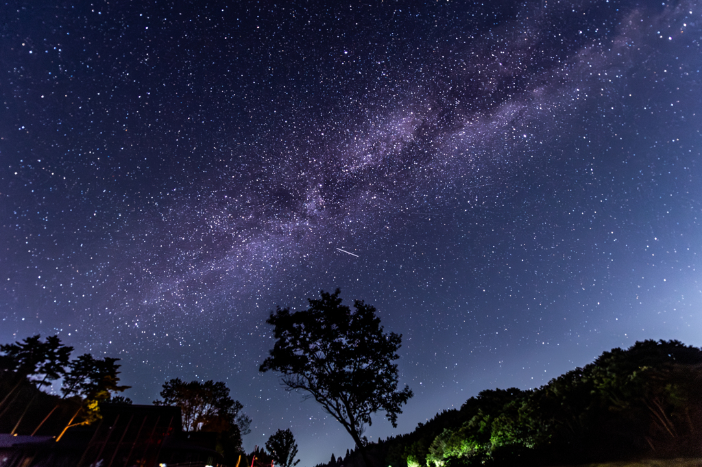 天の川と流れ星