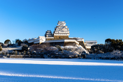 雪化粧した姫路城