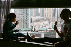 香港のホテルの窓