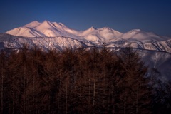 御嶽山の夜明け