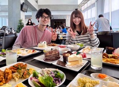 食事会 花より団子