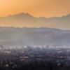 山国の夕景