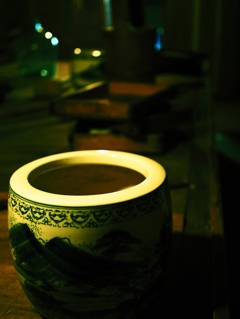 酒蔵にて