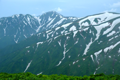 2020飯豊_束の間見えた大日岳