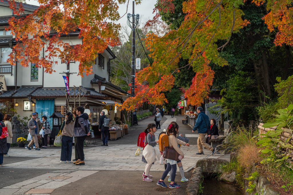 深大寺は素敵な通学路