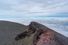 浅間山、前掛山の頂きにて